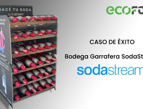 🍀CONTENT-LAB EcoFold desarrolló un exhibidor muy eficiente y sustentable para Sodastream. Caso de éxito!